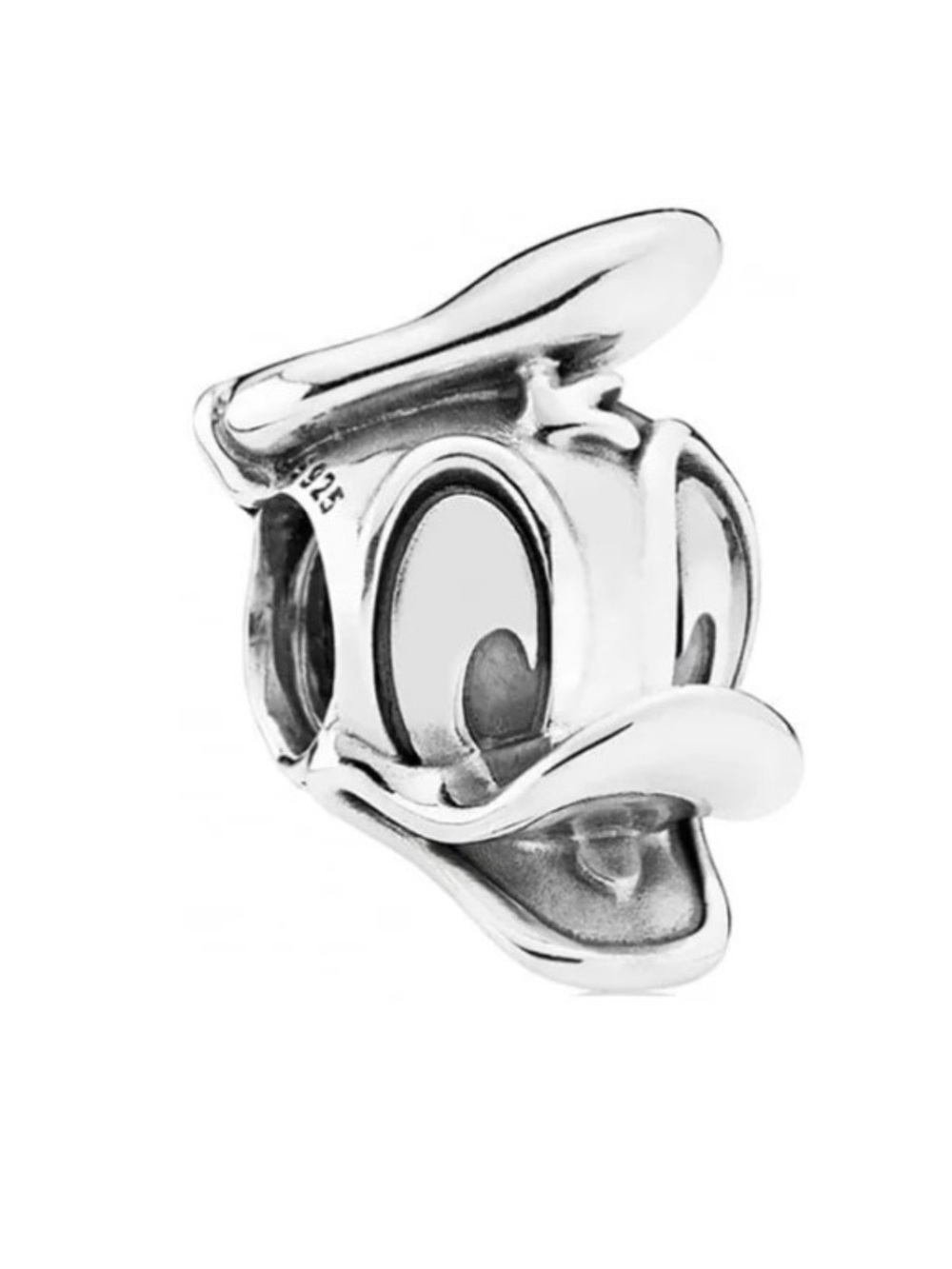 Pandora Silver Donald Duck Head Charm - Shiny Silver